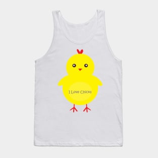 "I Love Chicks" One Very Cute Chicken Tank Top